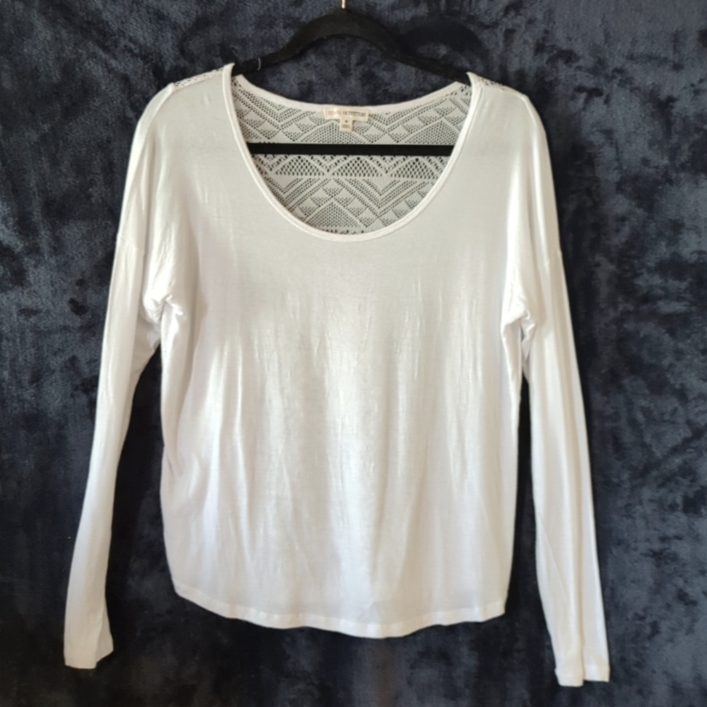 White Lightweight Long Sleeve Shirt
